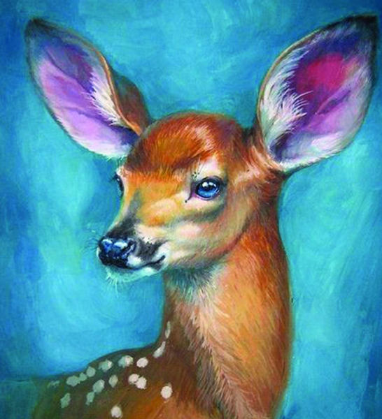 Животные масляной пастелью