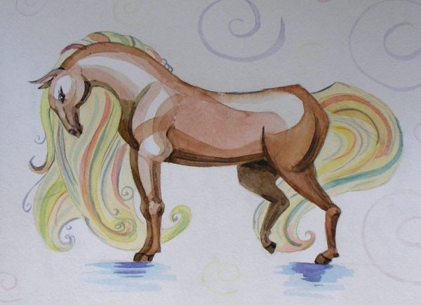 Стилизация животных гуашью