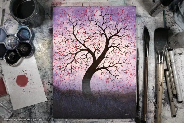 Рисование черной краской