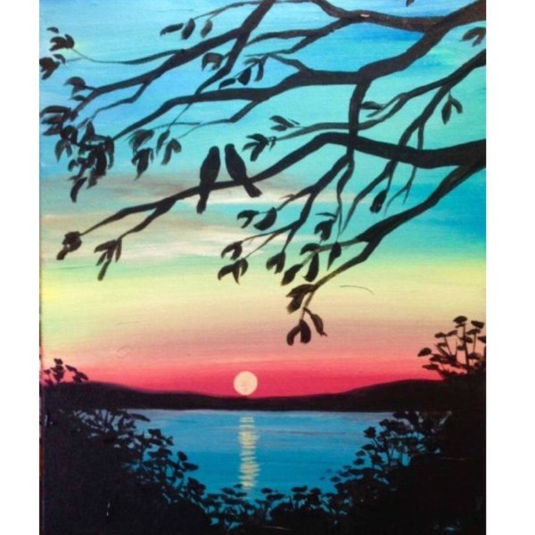 Пейзаж гуашью для начинающих