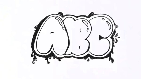 Граффити на бумаге маркером