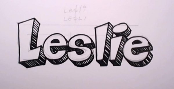 Легкие граффити карандашом