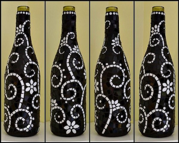 Роспись бутылок акриловыми красками