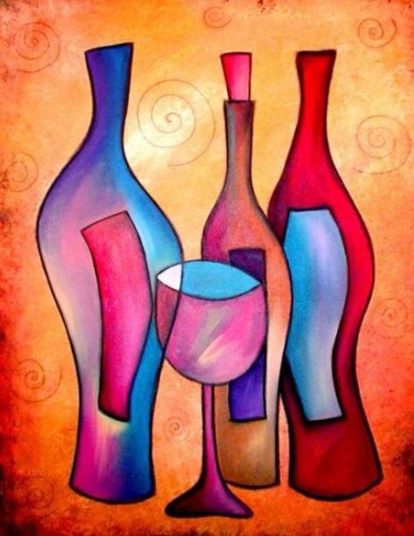 Рисование по стеклу акриловыми красками