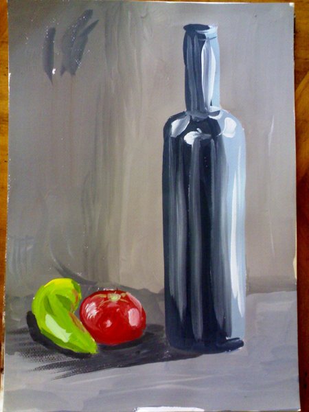 Рисование стекла гуашью