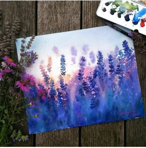 Рисование акварельными красками