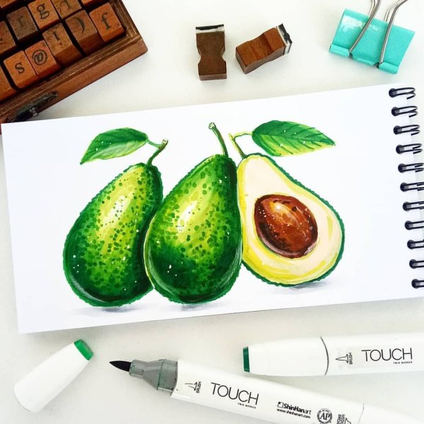 Закат маркерами