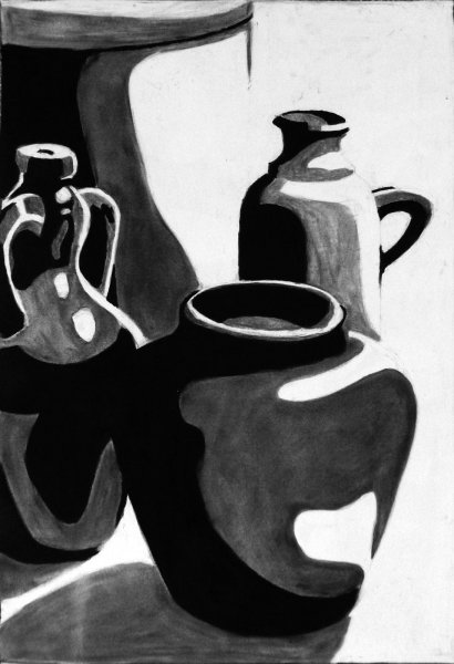 Натюрморт черно белый