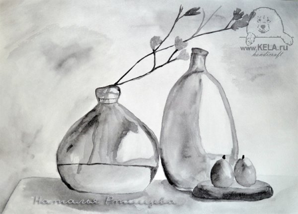 Натюрморт гризайль для начинающих