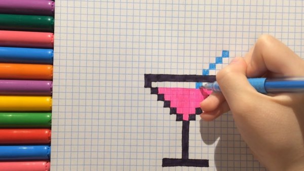 Рисунки по клеточкам лёгкие