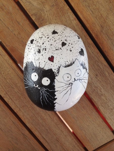 Необычные рисунки на камнях