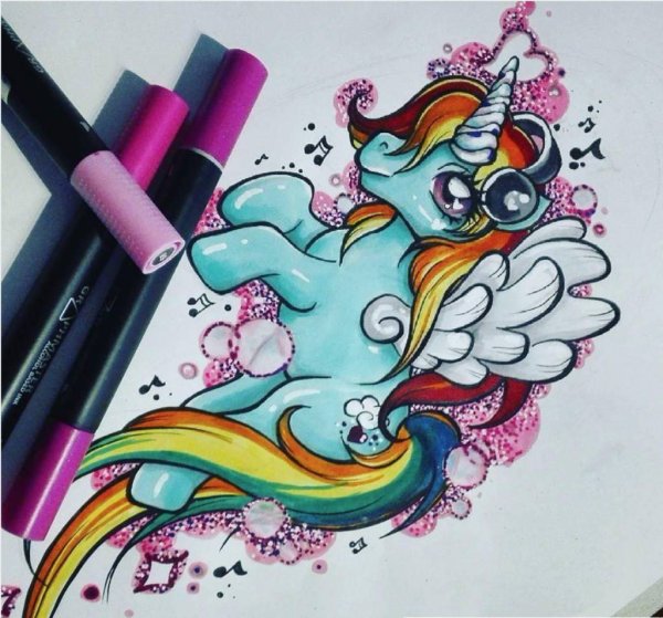 Рисование единорога для детей