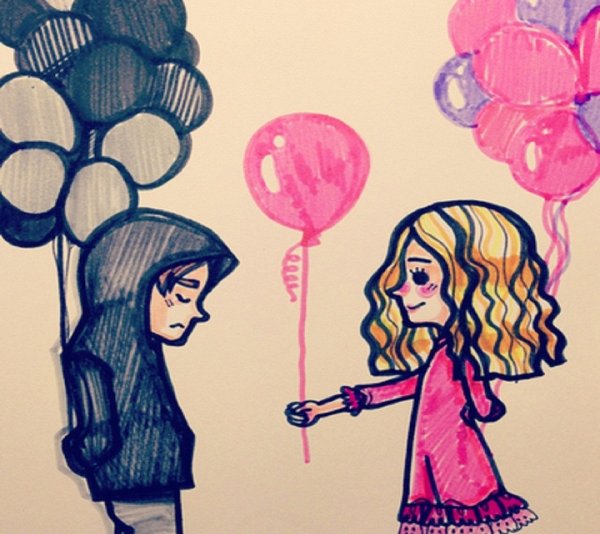 Лёгкие рисунки для подруг