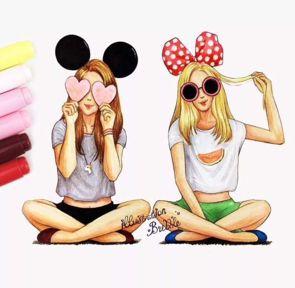 Рисунки для срисовки девочки ЛП