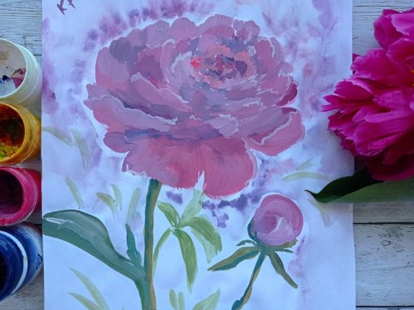 Рисунки из краски гуашь