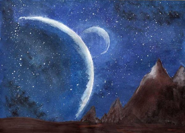 Космический пейзаж легко