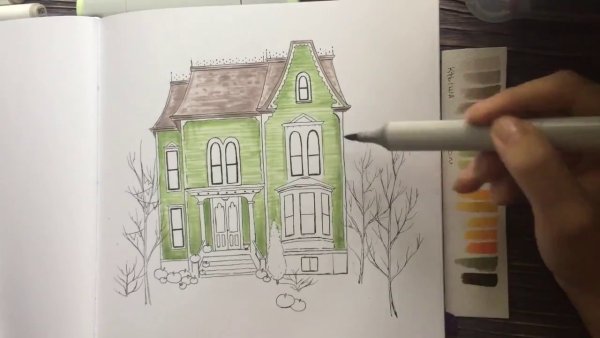 Рисунки маркерами для скетчинга