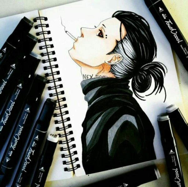 Скетчбук для рисования аниме