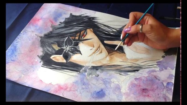 Рисунки гуашью аниме