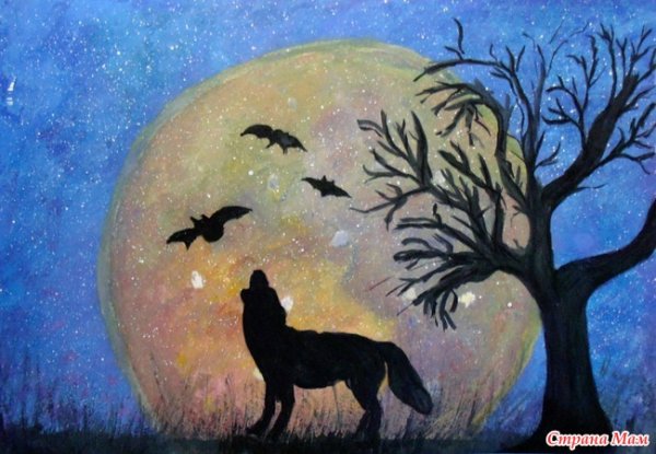 Ночь гуашью