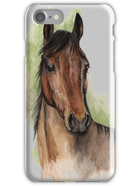 Лошадь гуашью