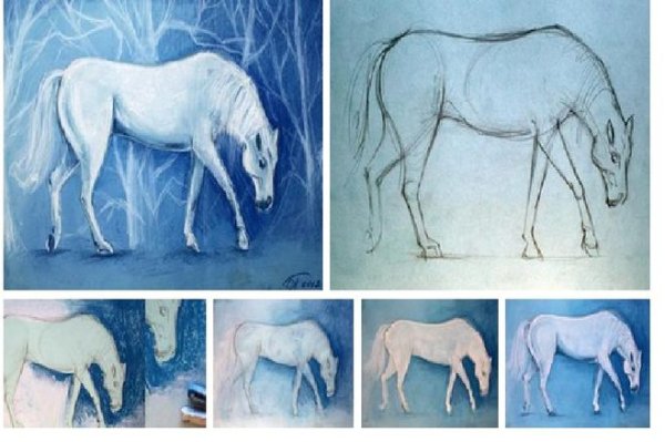 Лошадь пастелью для начинающих