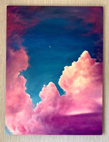 Небо гуашью