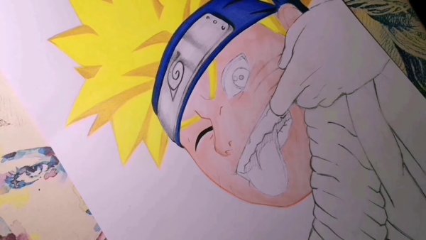 Нарисованные обои Наруто