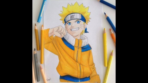 Наруто рисунок цветной