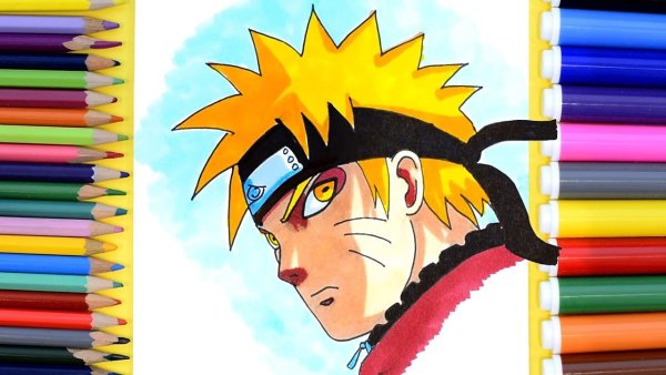 Нарисовать Наруто Удзумаки