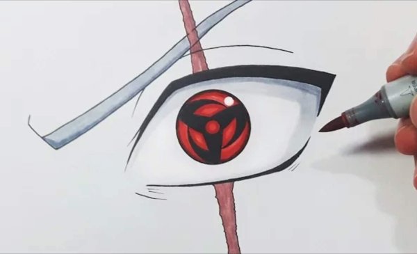 Нарисовать Шаринган Наруто