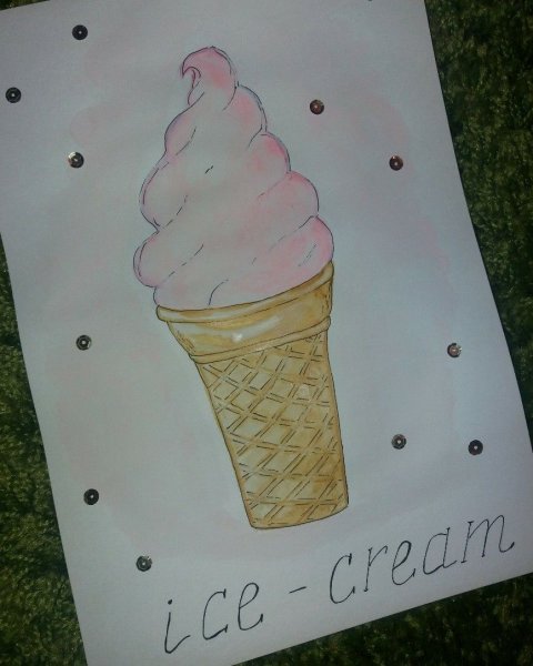 Рисование маркерами для скетчинга мороженое