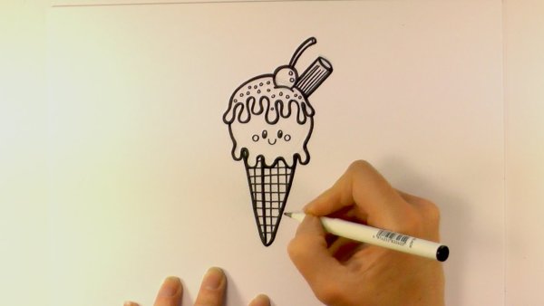 Мороженое чёрной ручкой