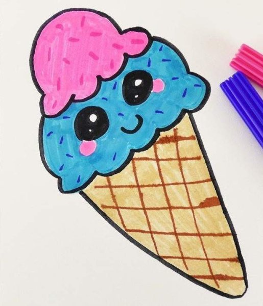 Срисовка СКВИШИ мороженое