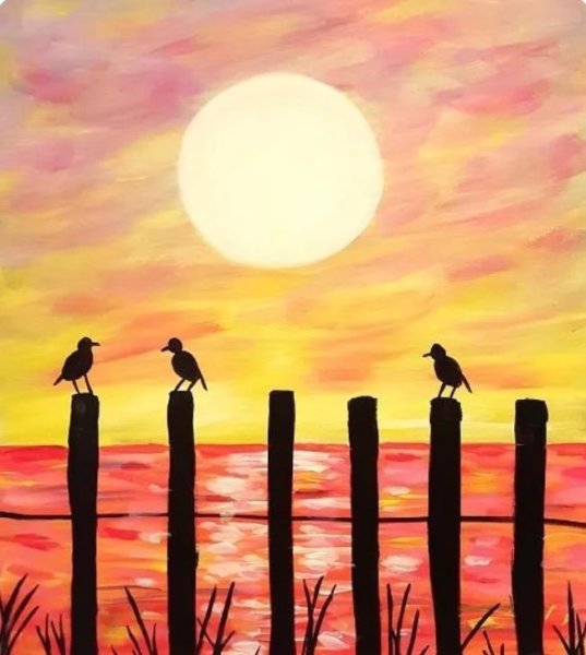 Нарисовать закат