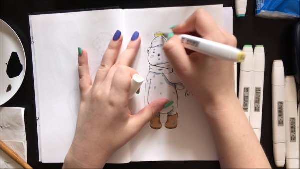 Рисунки фломастерами Touch легкие