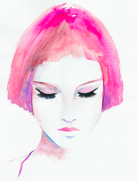 Портрет акварелью легкий