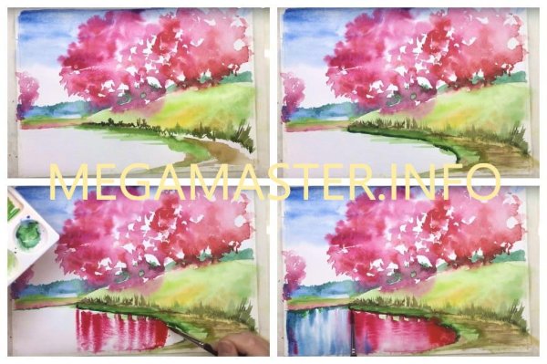 Уроки рисования акварелью пейзажи