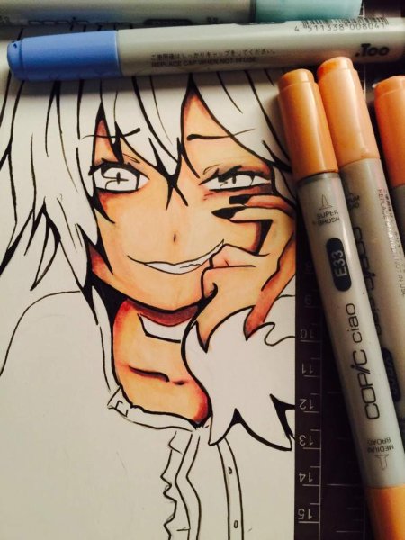 БТС Тэхен рисуночек маркерами