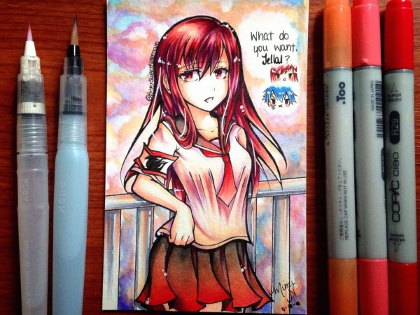 Рисование маркерами для скетчинга аниме