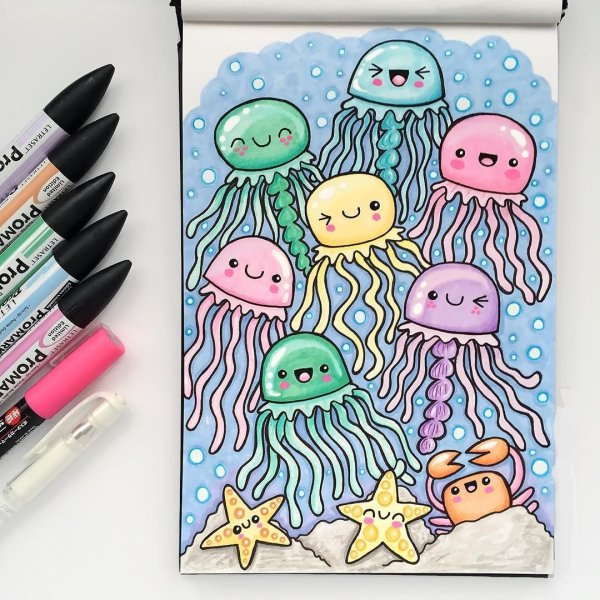 Милые рисуночки маркерами