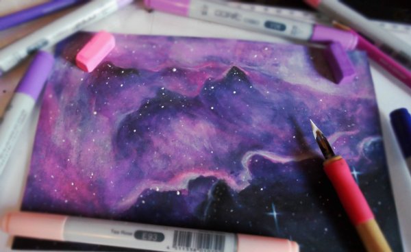 Космос фломастерами