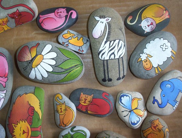 Рисование на камушках для детей