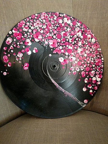 Рисование на виниловых пластинках