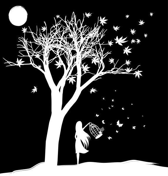 Рисование на черном фоне белыми красками