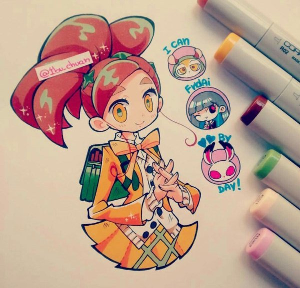 Персонажи маркерами