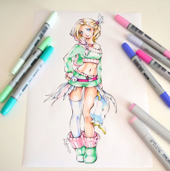 Рисование Копик маркерами