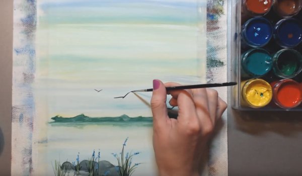 Рисование с нуля гуашью