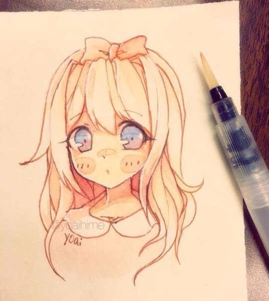 Рисунки для скетчбука аниме легкие