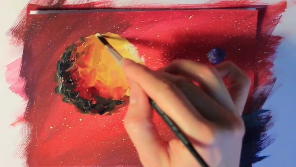 Рисование губкой